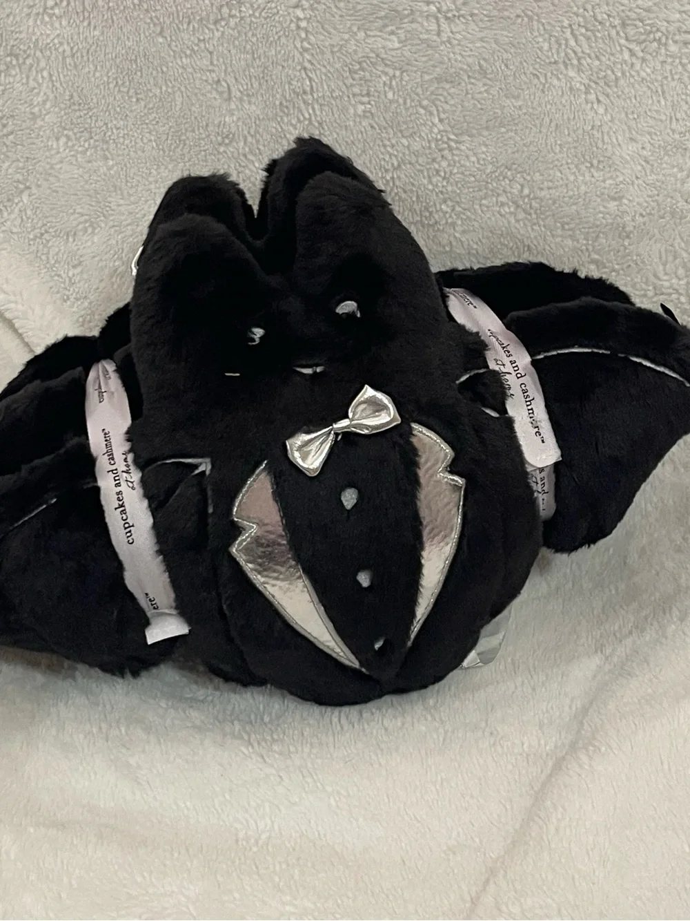 Halloween Cupcakes and Cashmere Bat Family Shaped Pillows Set of 3